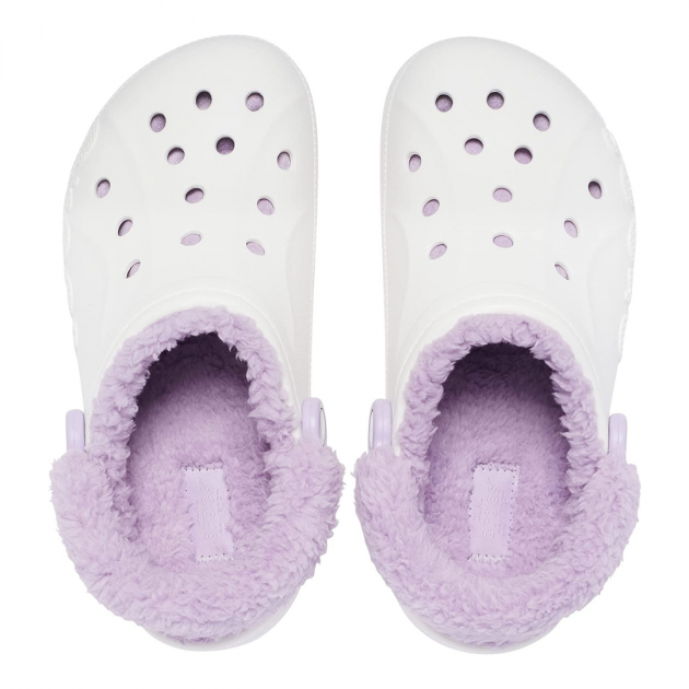 Сабо Baya Lined Fuzz-Strap White/Lavender