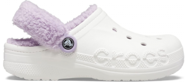 Сабо Baya Lined Fuzz-Strap White/Lavender