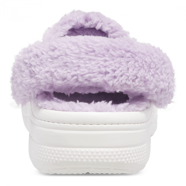 Сабо Baya Lined Fuzz-Strap White/Lavender