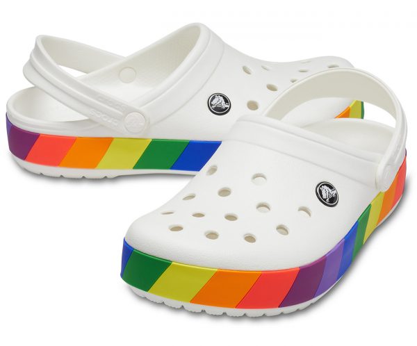 Сабо Crocband Rainbow Block White Multi